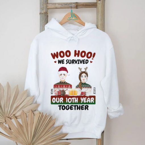 Woo Hoo We Survived   Christmas Gift For Couples   Personalized T Shirt