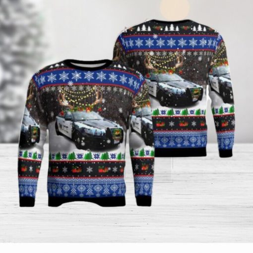 Woodridge Police Department Christmas AOP Ugly Sweater Holiday Sweater For Men And Women