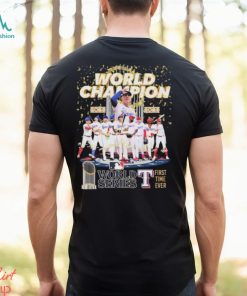 World Champions Texas Rangers 2023 First Time Ever Signatures Shirt