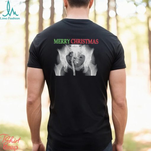 X Ray Merry Christmas Candy Cane shirt
