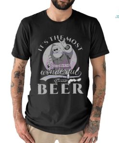 Xmas 2023 Santa Claus Wonderful Time For A Beer shirt