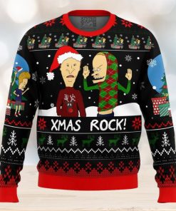 Xmas Rock Beavis and Butthead Ugly Christmas Sweater