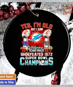 Yes I’m old but I saw Miami Dolphins undefeated Super Bowl Champions ornament