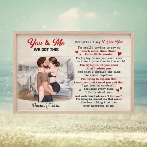 You And Me, We Got This   Sexy Couple Canvas, Personalized Canvas Print