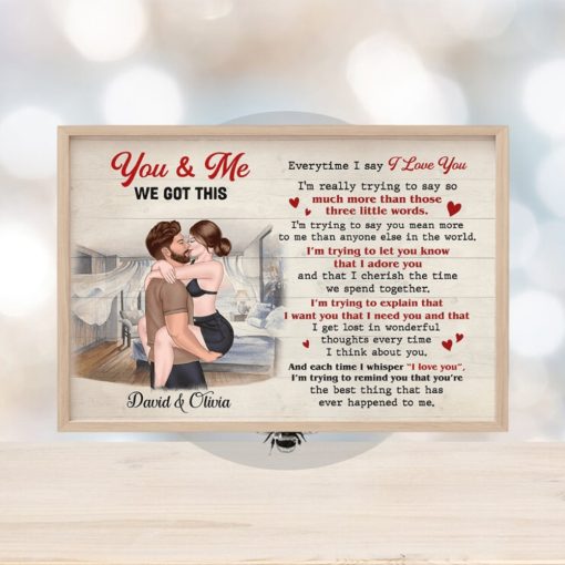 You And Me, We Got This   Sexy Couple Canvas, Personalized Canvas Print