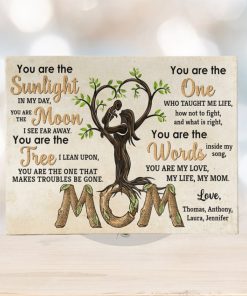 You Are The Sunlight In My Day, Mom And Children Canvas Poster