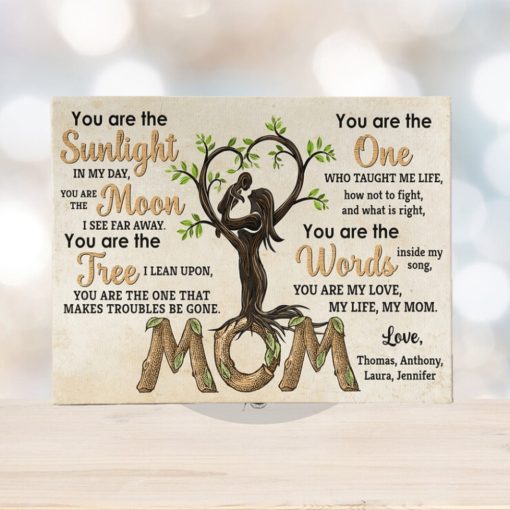 You Are The Sunlight In My Day, Mom And Children Canvas Poster