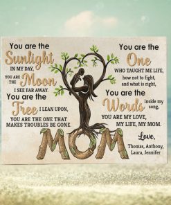 You Are The Sunlight In My Day, Mom And Children Canvas Poster