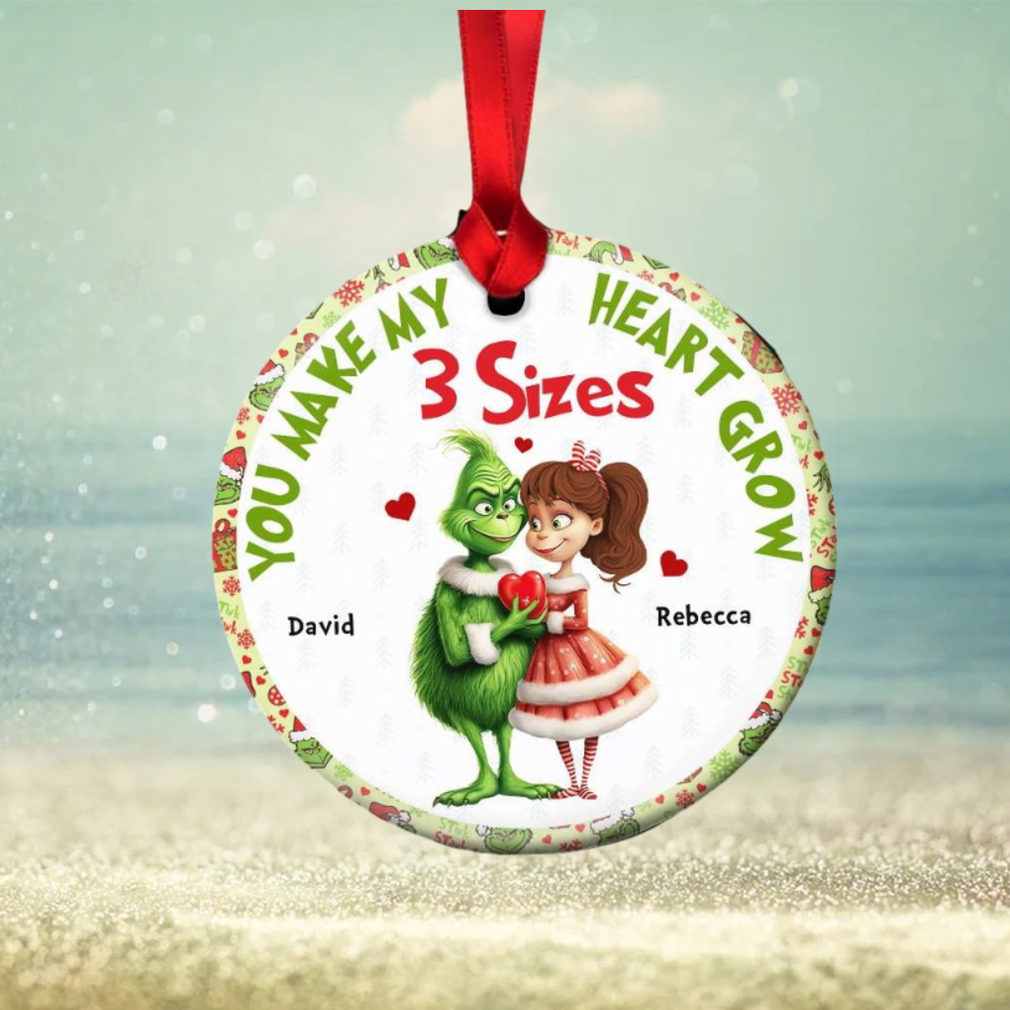 You Make My Heart Grow, Couple Gift, Personalized Ceramic Ornament, Green  Couple - Limotees