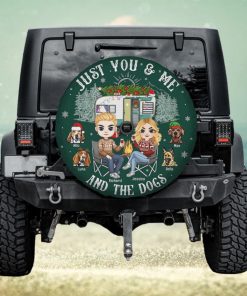 You & Me And The Dogs, Personalized Camping Couple Tire Cover, Gift For Her, Him