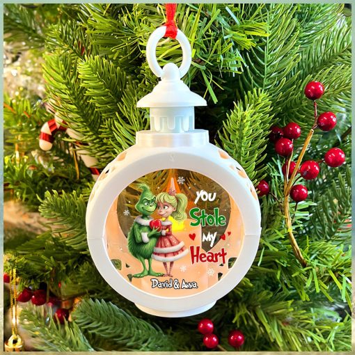 You Stole My Heart, Personalized Light Ornament, Christmas Gift For Couple TT