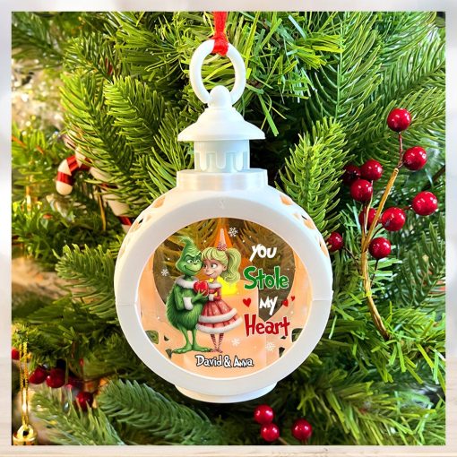 You Stole My Heart, Personalized Light Ornament, Christmas Gift For Couple TT