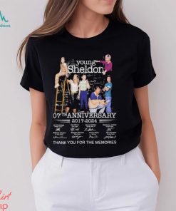 Young Sheldon 07th anniversary 1017 2024 signatures thank you for the memories shirt