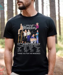 Young Sheldon 07th anniversary 1017 2024 signatures thank you for the memories shirt