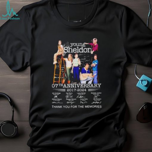 Young Sheldon 7th Anniversary 2017 2024 Thank You For The Memories Gift For Fan Vintage T Shirt
