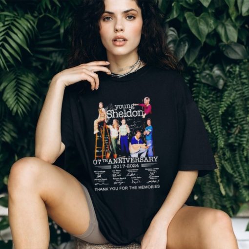 Young Sheldon 7th Anniversary 2017 2024 Thank You For The Memories Gift For Fan Vintage T Shirt