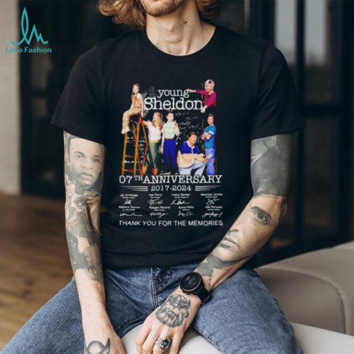 Young Sheldon 7th Anniversary 2017 2024 Thank You For The Memories Gift For Fan Vintage T Shirt
