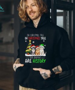 Your Ornaments Are History Funny Christmas Cat Classic T Shirt