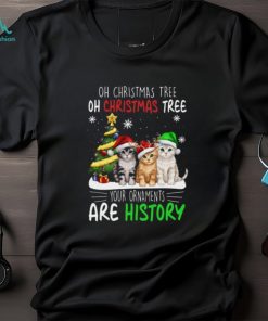 Your Ornaments Are History Funny Christmas Cat Classic T Shirt