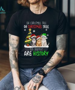 Your Ornaments Are History Funny Christmas Cat Classic T Shirt