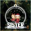 Besties Forever   Bestie Personalized Custom Ornament   Acrylic Snow Globe Shaped   Christmas Gift For Best Friends, BFF, Sisters