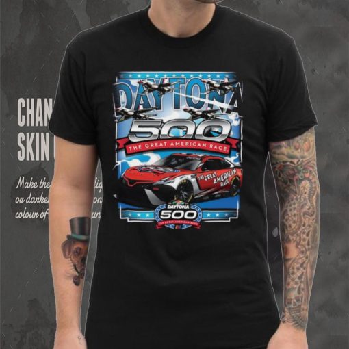 Youth Checkered Flag Sports Navy 2024 Daytona 500 GAR T Shirt