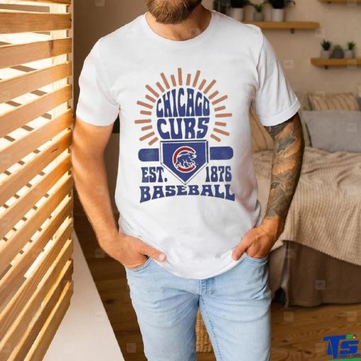 Youth Chicago Cubs Gray Sun Burst Shirt