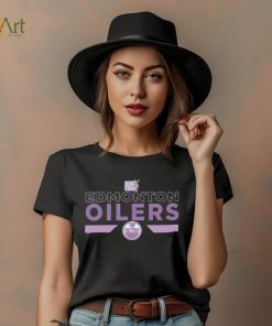 Youth Edmonton Oilers Levelwear Black Hockey Fights Cancer Podium Fleece Shirt