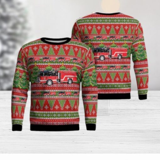 Yukon Fire Department AOP Ugly Sweater Holiday Sweater For Men And Women