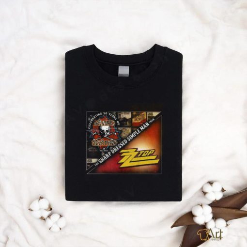 ZZ Top and Lynyrd Skynyrd Announce 2024 The Sharp Dressed Simple Man Tour T Shirt
