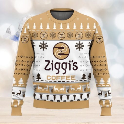 Ziggi’s Coffee All Over Printed Ugly Christmas Sweater Trending Christmas Gift Ideas