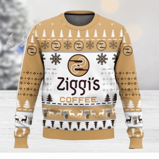 Ziggi’s Coffee All Over Printed Ugly Christmas Sweater Trending Christmas Gift Ideas