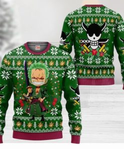 Zoro Ugly Christmas Sweater One Piece Anime Xmas Gift