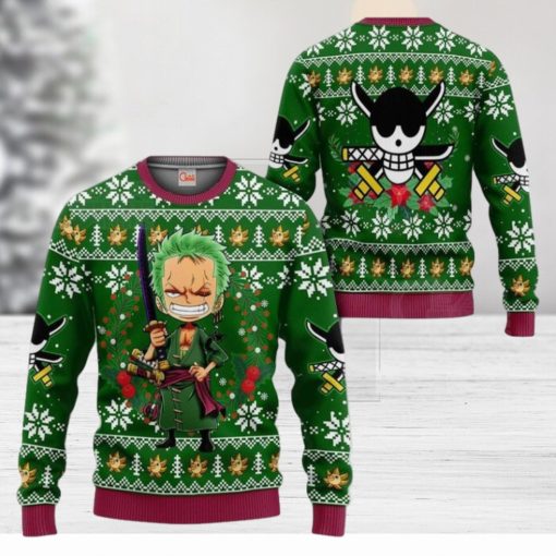 Zoro Ugly Christmas Sweater One Piece Anime Xmas Gift