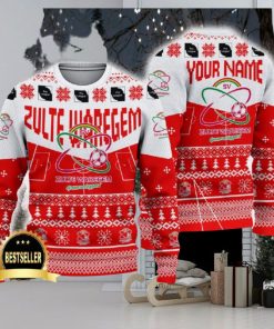 Zulte Waregem Ugly Christmas Sweater Logo Custom Name Gift Fans