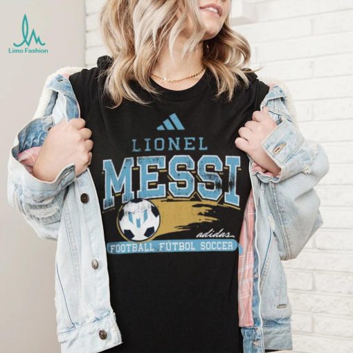 adidas Adult Inter Miami CF Lionel Messi #10 Varsity Black T Shirt