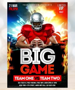 american football big game flyer Poster