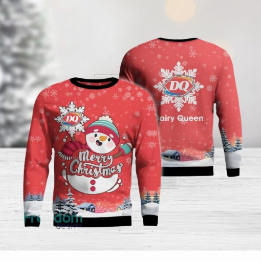 dairy queen Snowflakes Snowman Cute 3D Sweater Gift Christmas For Men And Women