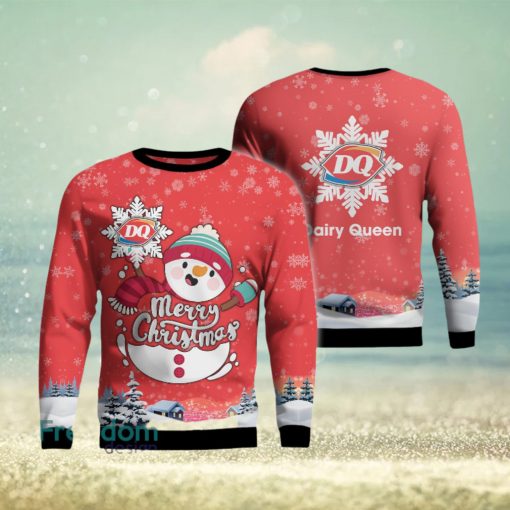 dairy queen Snowflakes Snowman Cute 3D Sweater Gift Christmas For Men And Women