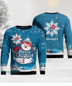 domino’s pizza Snowflakes Snowman Cute 3D Sweater Gift Christmas For Men And Women