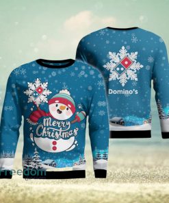 domino’s pizza Snowflakes Snowman Cute 3D Sweater Gift Christmas For Men And Women