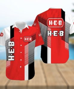 h e b Stylish Big Logo 3D Hawaiian Shirt For Men And Women