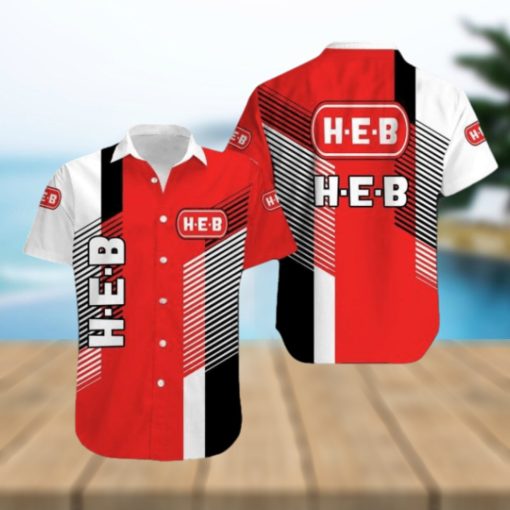 h e b Stylish Big Logo 3D Hawaiian Shirt For Men And Women