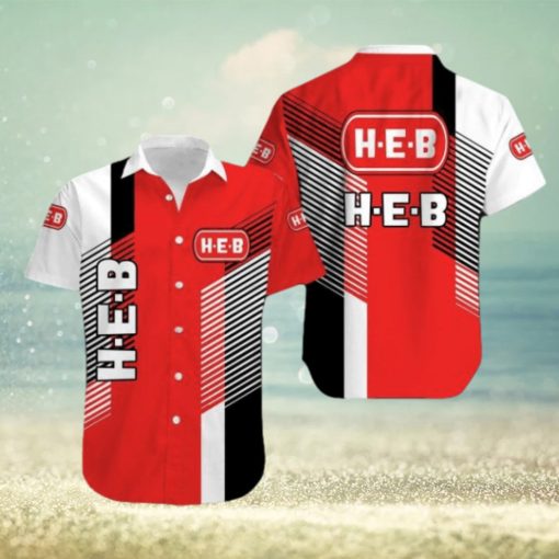 h e b Stylish Big Logo 3D Hawaiian Shirt For Men And Women