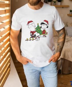 lucy Van Pelt And Woodstock Santa Merry Christmas T shirt