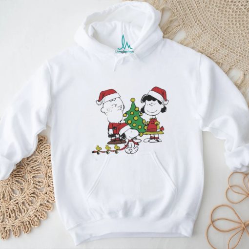 lucy Van Pelt And Woodstock Santa Merry Christmas T shirt