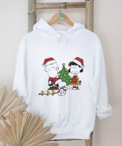 lucy Van Pelt And Woodstock Santa Merry Christmas T shirt