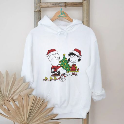lucy Van Pelt And Woodstock Santa Merry Christmas T shirt