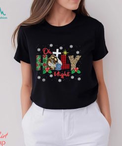 oh holy night christmas pajama x mas plaid christian t shirt