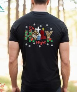 oh holy night christmas pajama x mas plaid christian t shirt